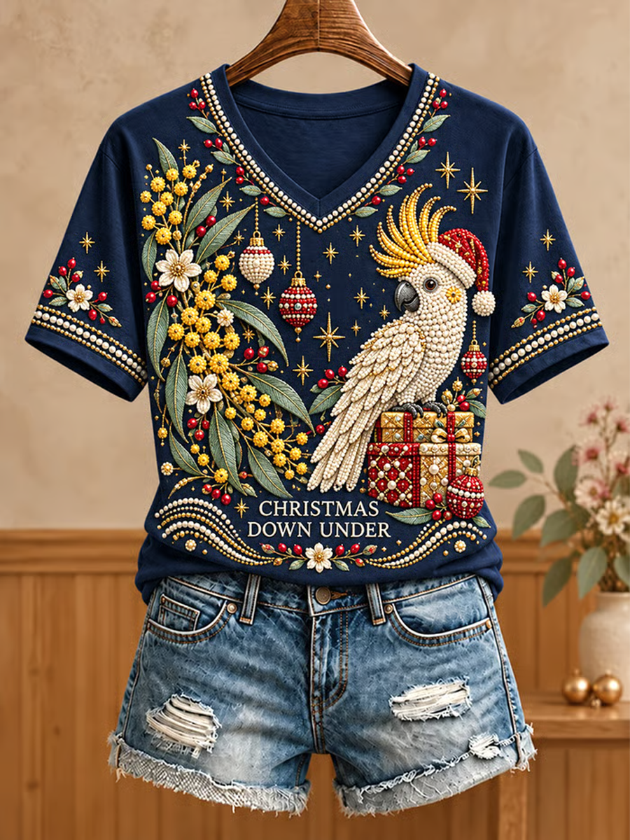 Women's Christmas in Australia Printed short-sleeved T-shirt