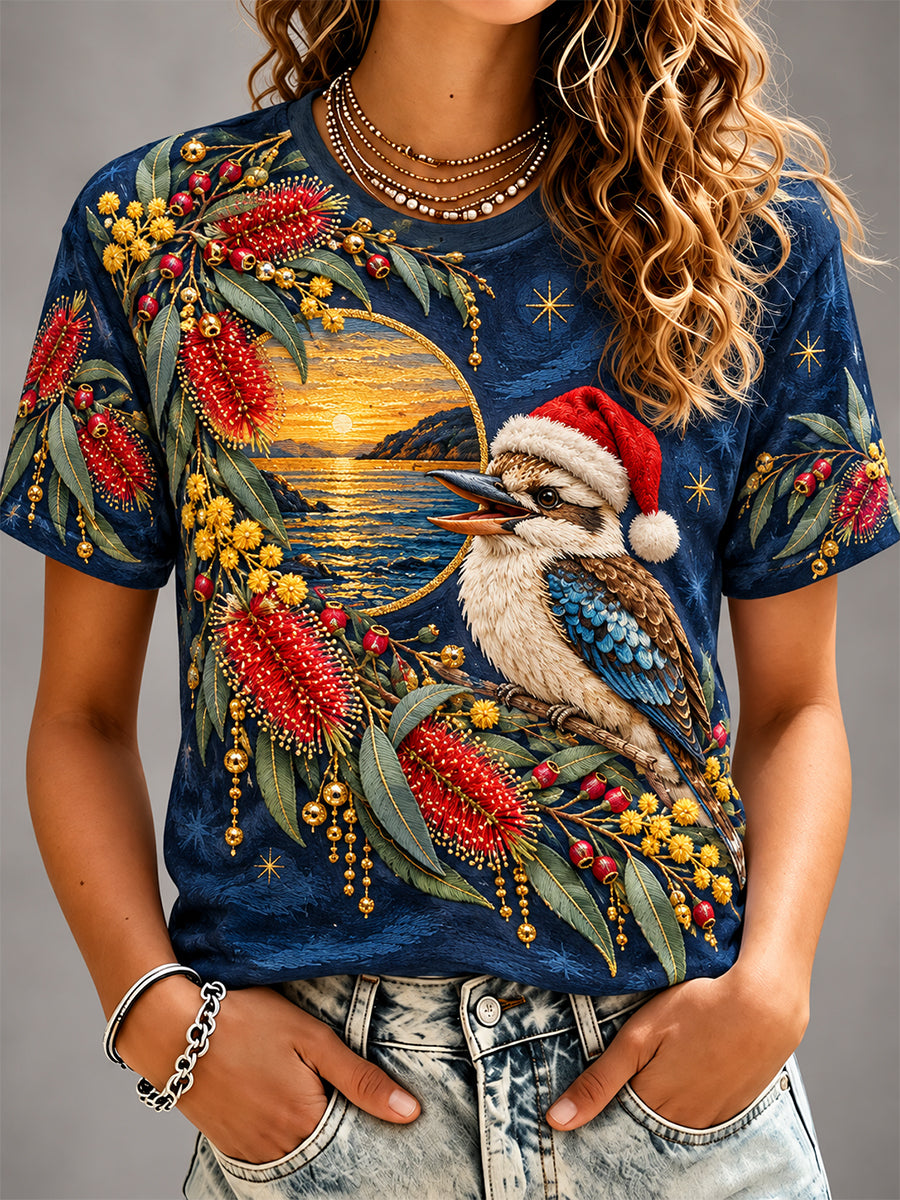 Women's Retro Australian Christmas Short-Sleeve T-Shirt