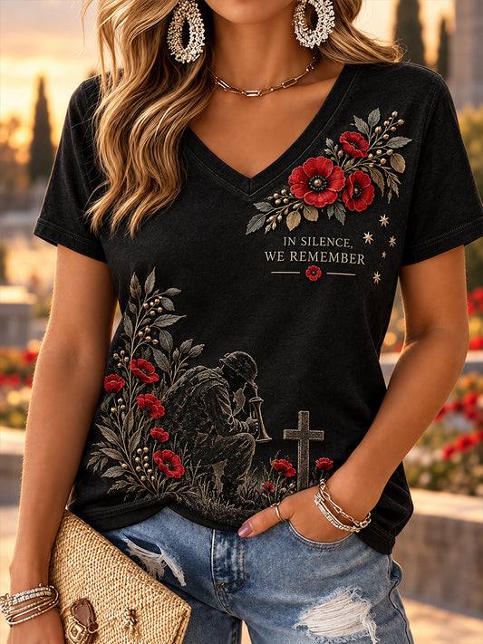 Women's Women's Australian Veterans Remembrance Day Short-Sleeved T-Shirt