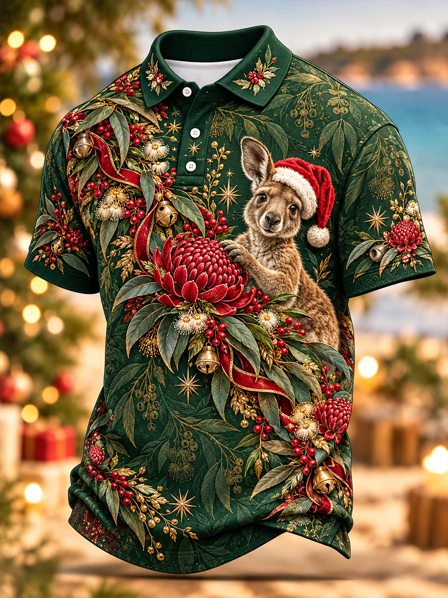 Men's Christmas In Australia Short Sleeve Shirt