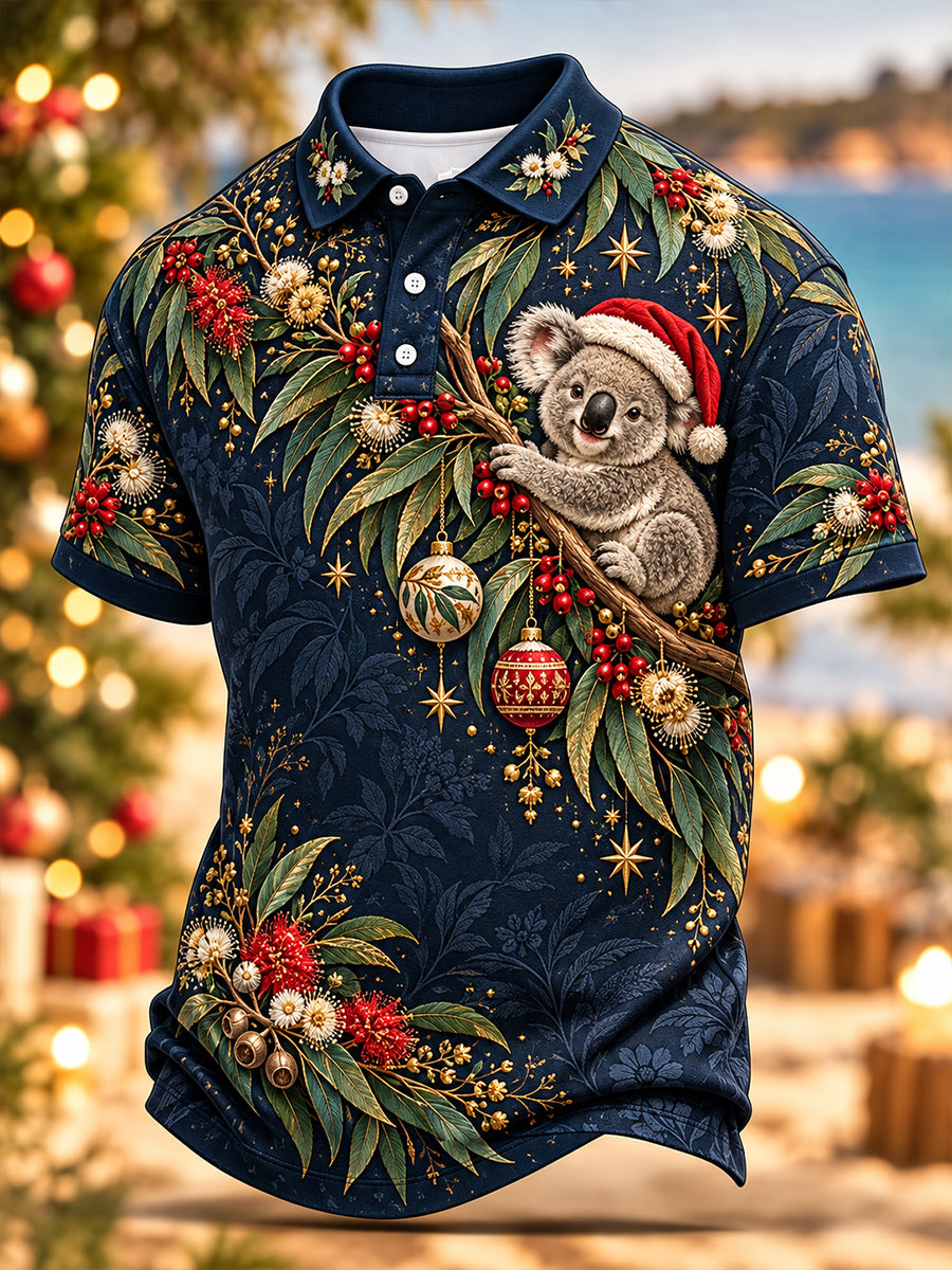 Men's Christmas In Australia Short Sleeve Shirt