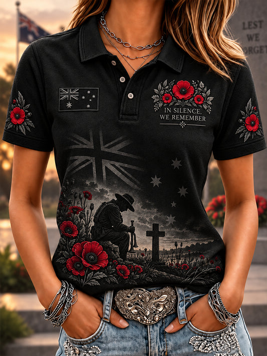 Women's Australian Veterans Remembrance Day Polo T-Shirt