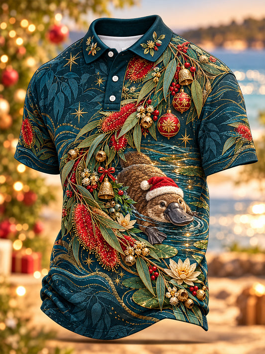 Men's Christmas In Australia Short Sleeve Shirt