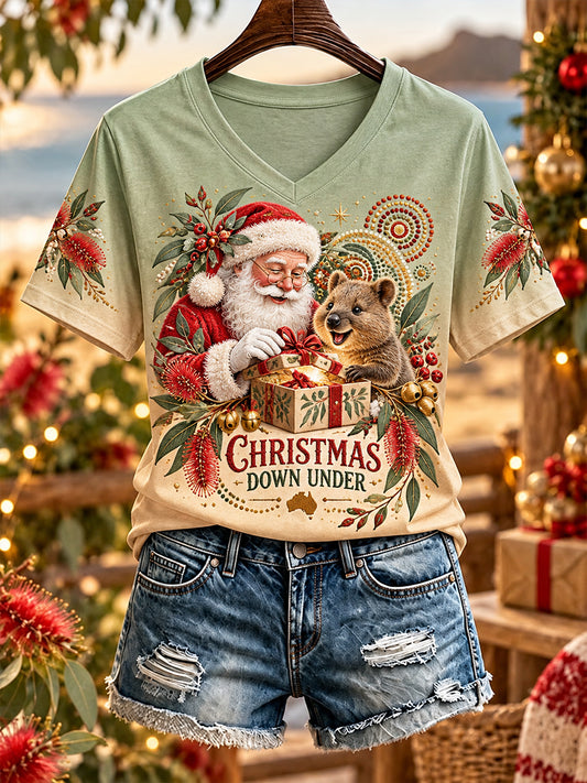 Women's Christmas In Australia Short Sleeve T-Shirt