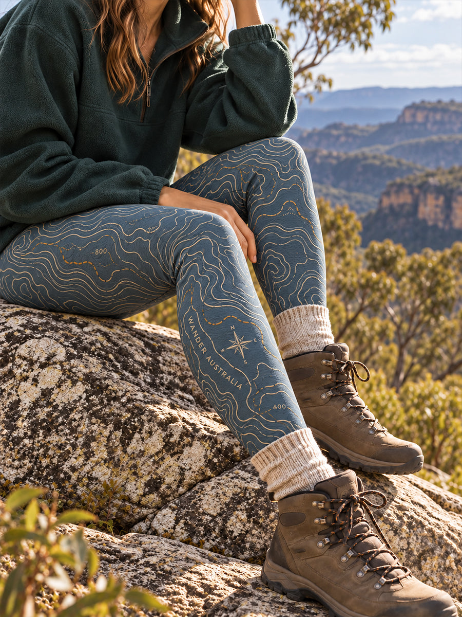 Women's Australia Hiking Art Printed Leggings