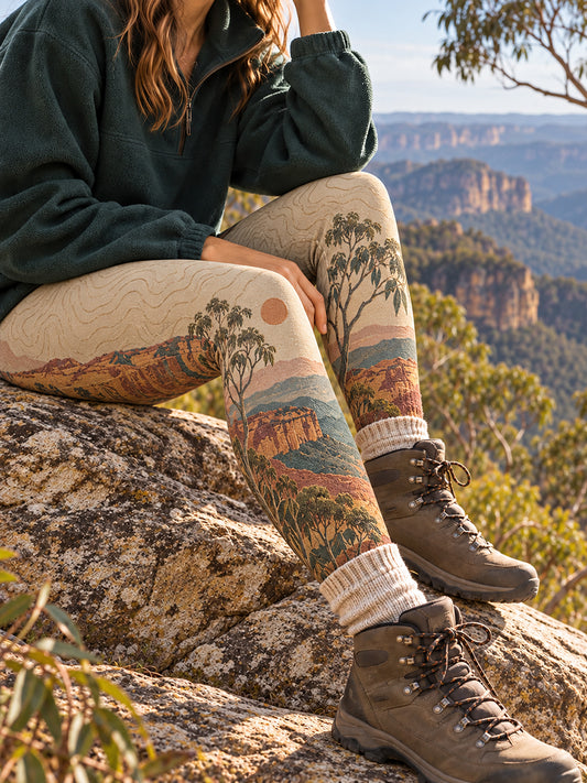 Women's Australia Hiking Art Printed Leggings