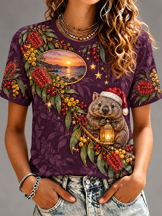 Women's Retro Australian Christmas Short-Sleeve T-Shirt