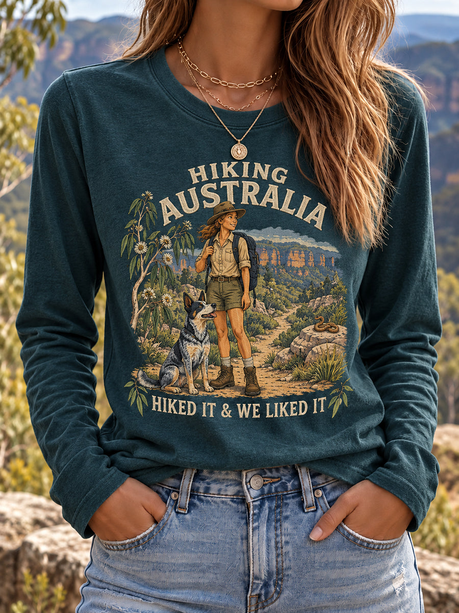 Women's Australia Hiking Art Printed T-shirt