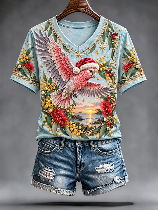 Women's Retro Australian Christmas Short-Sleeve T-Shirt