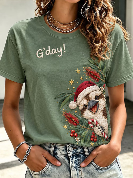 Women's Christmas in Australia Printed short-sleeved T-shirt