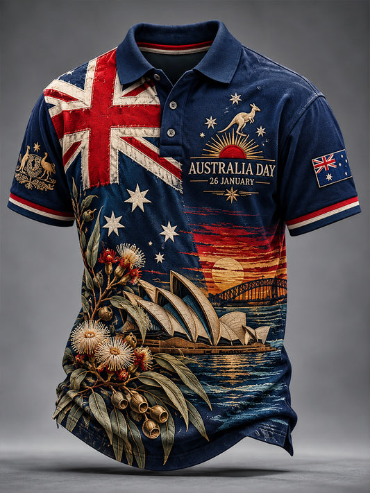 Men's Australia Day Short Sleeves Shirt
