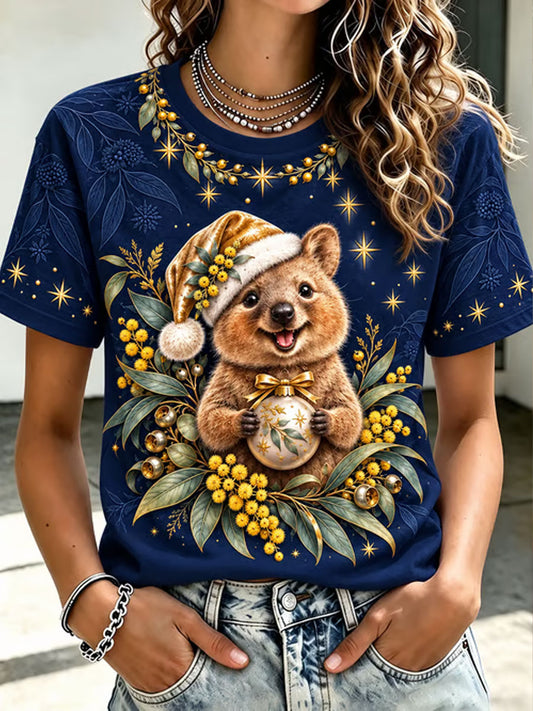 Women's Christmas in Australia Printed short-sleeved T-shirt