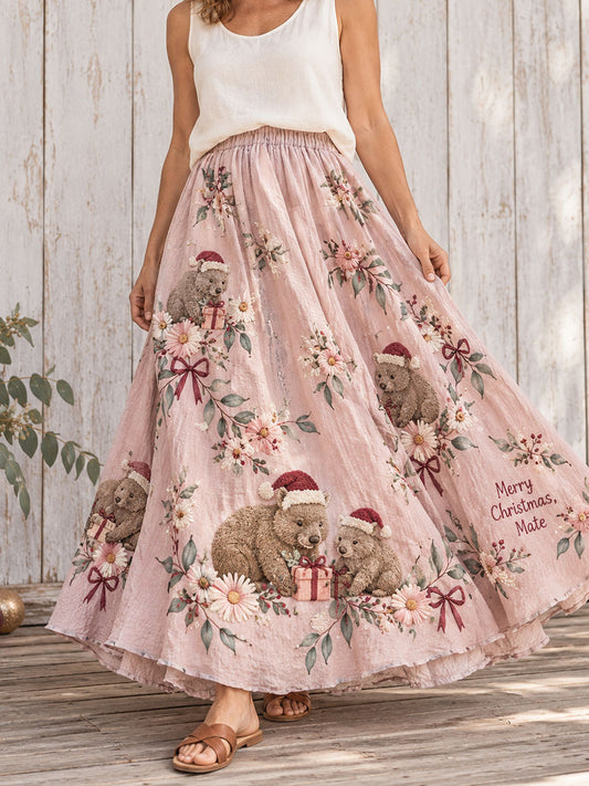 Women's AU Merry Christmas Mate Printed Skirts