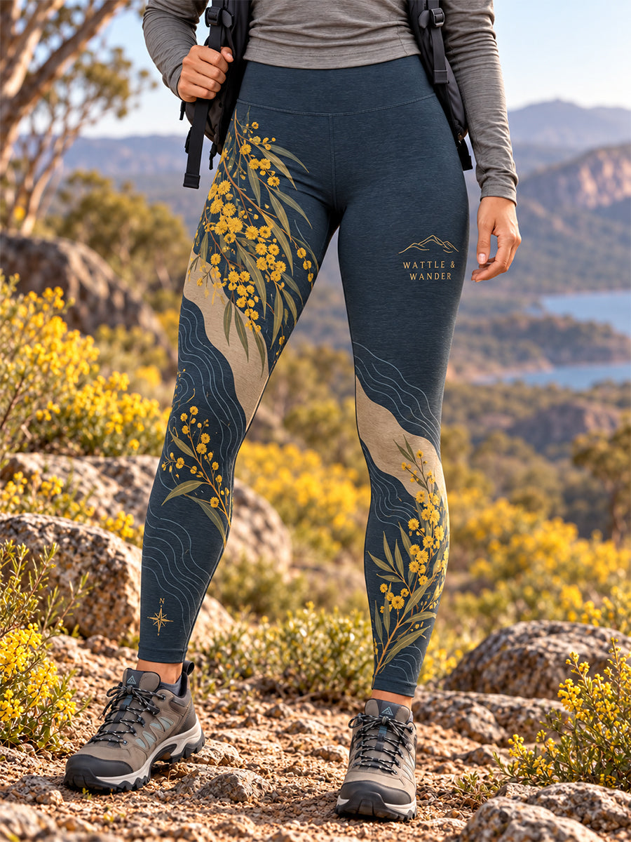 Women's Vintage Australian Outdoor Hiking Stretch Sports Leggings