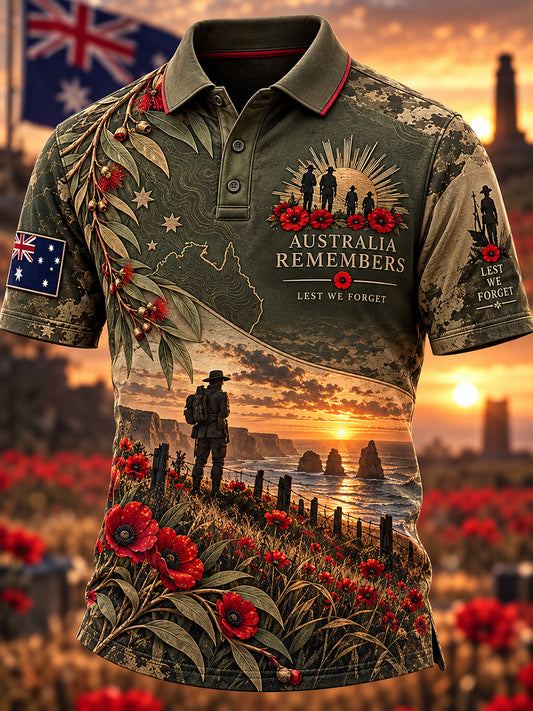 Men's Remembrance Day For Veterans Short Sleeve Shirt