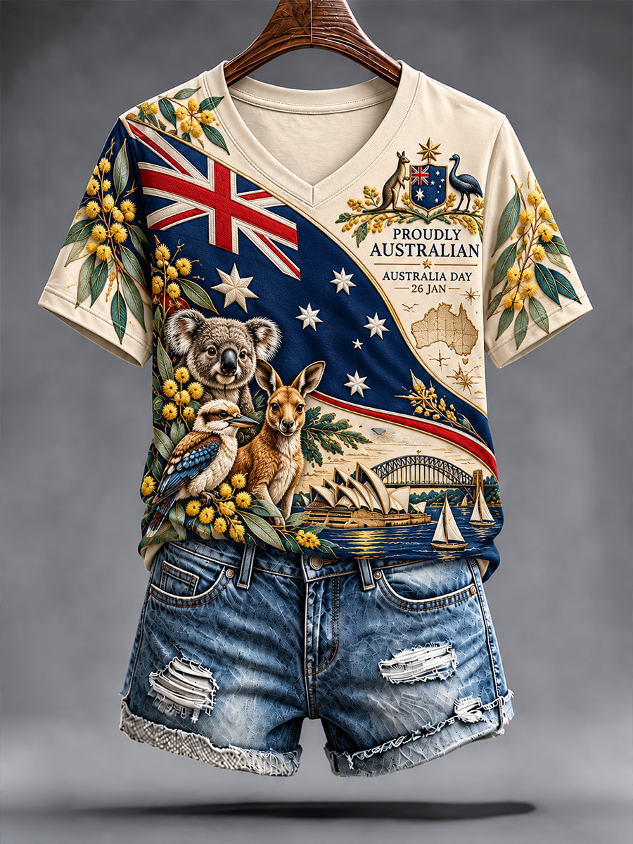 Women's Australia Day Short Sleeves T-Shirt