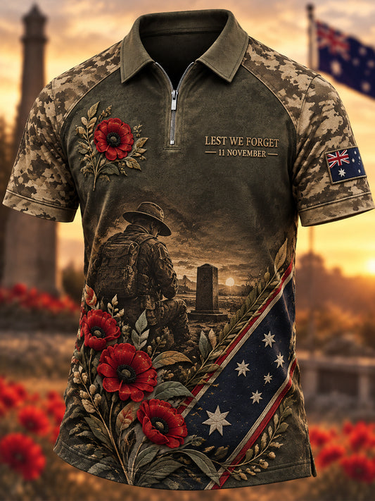 Men's Remembrance Day For Veterans Short Sleeve Shirt