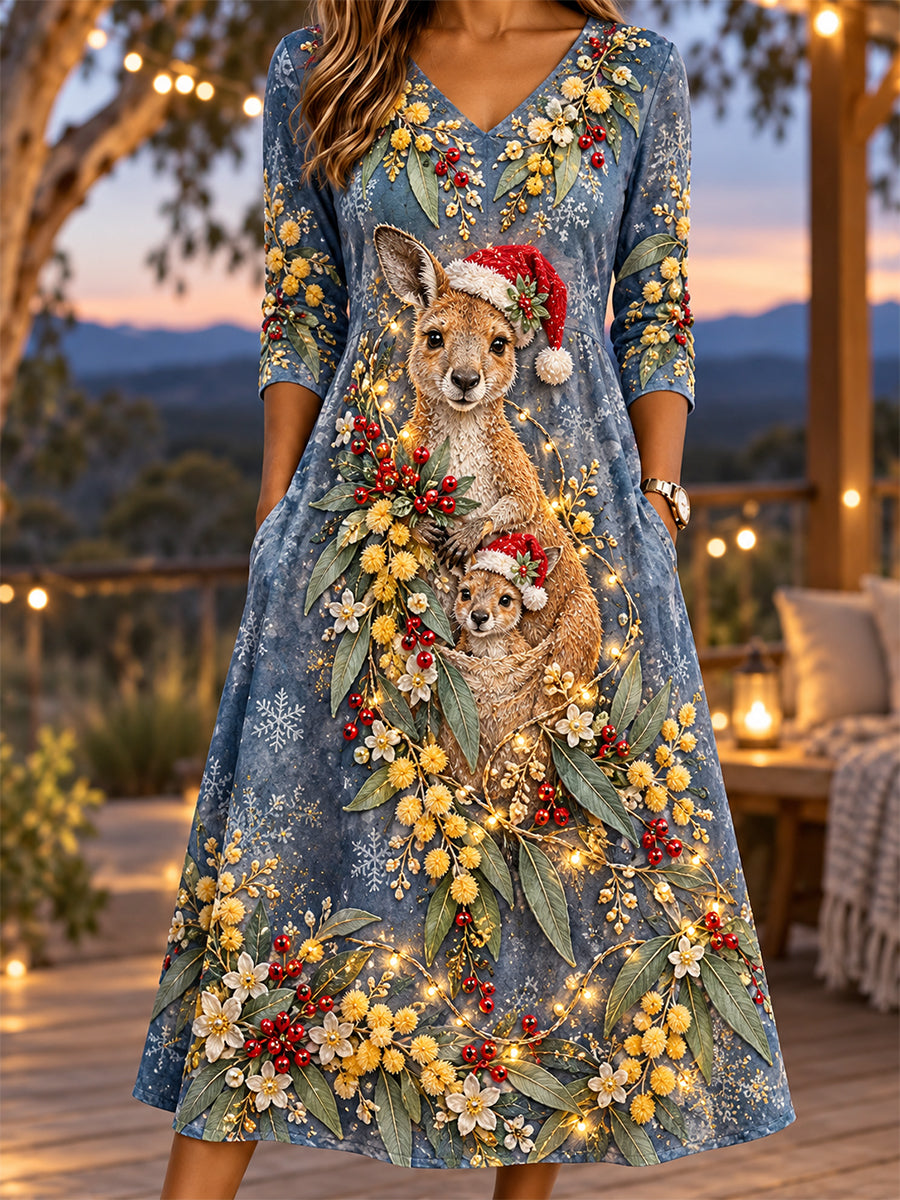 Women's Retro Australian Christmas Dress
