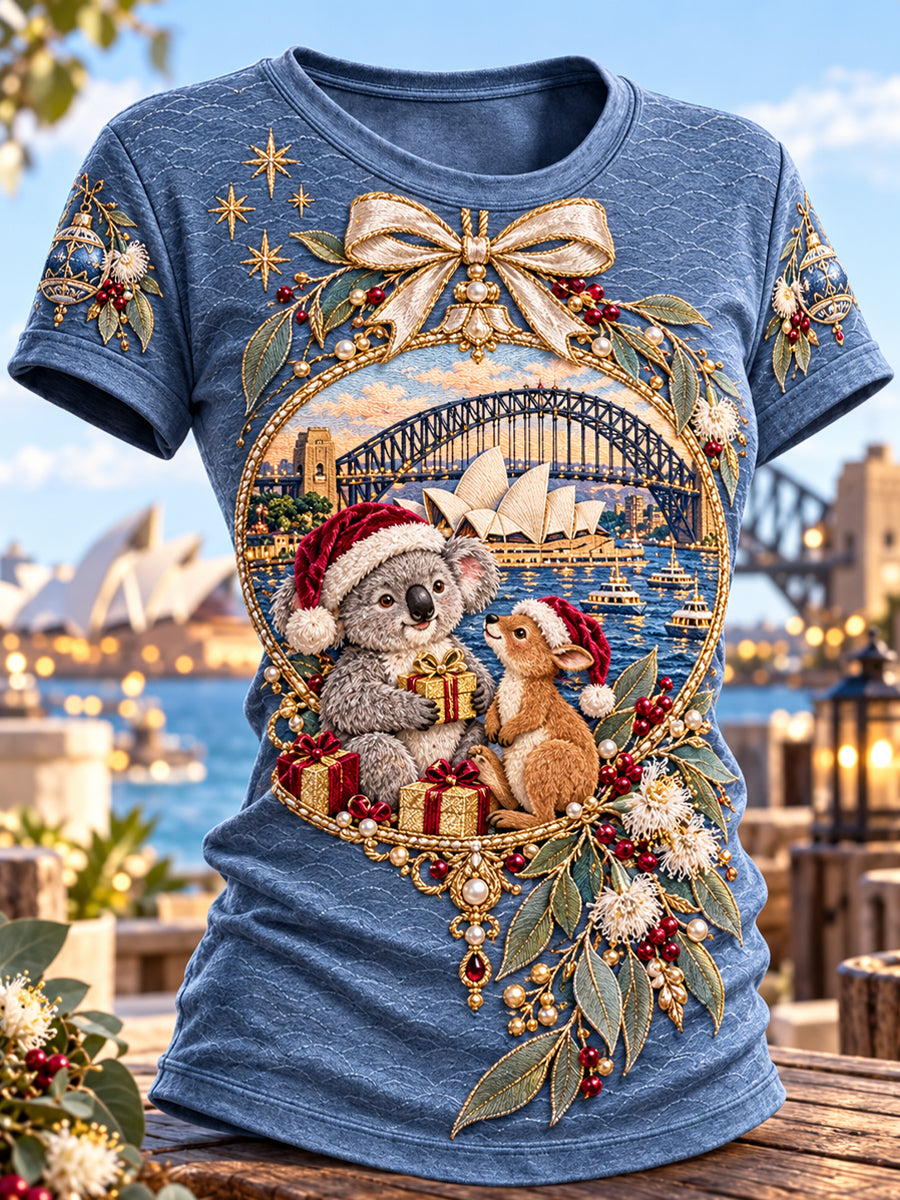 Women's Christmas In Australia Short-Sleeved T-Shirt