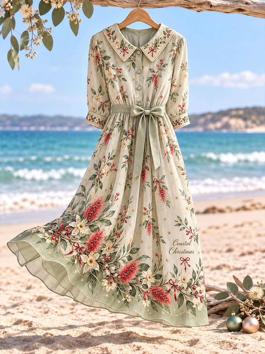Women's Christmas In Australia  Printed Dress
