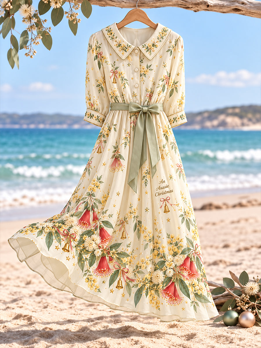Women's Christmas In Australia  Printed Dress