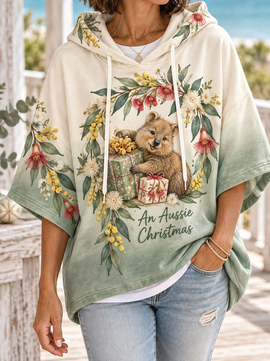 Women's AU Christmas Down Under Art Printed T-shirt