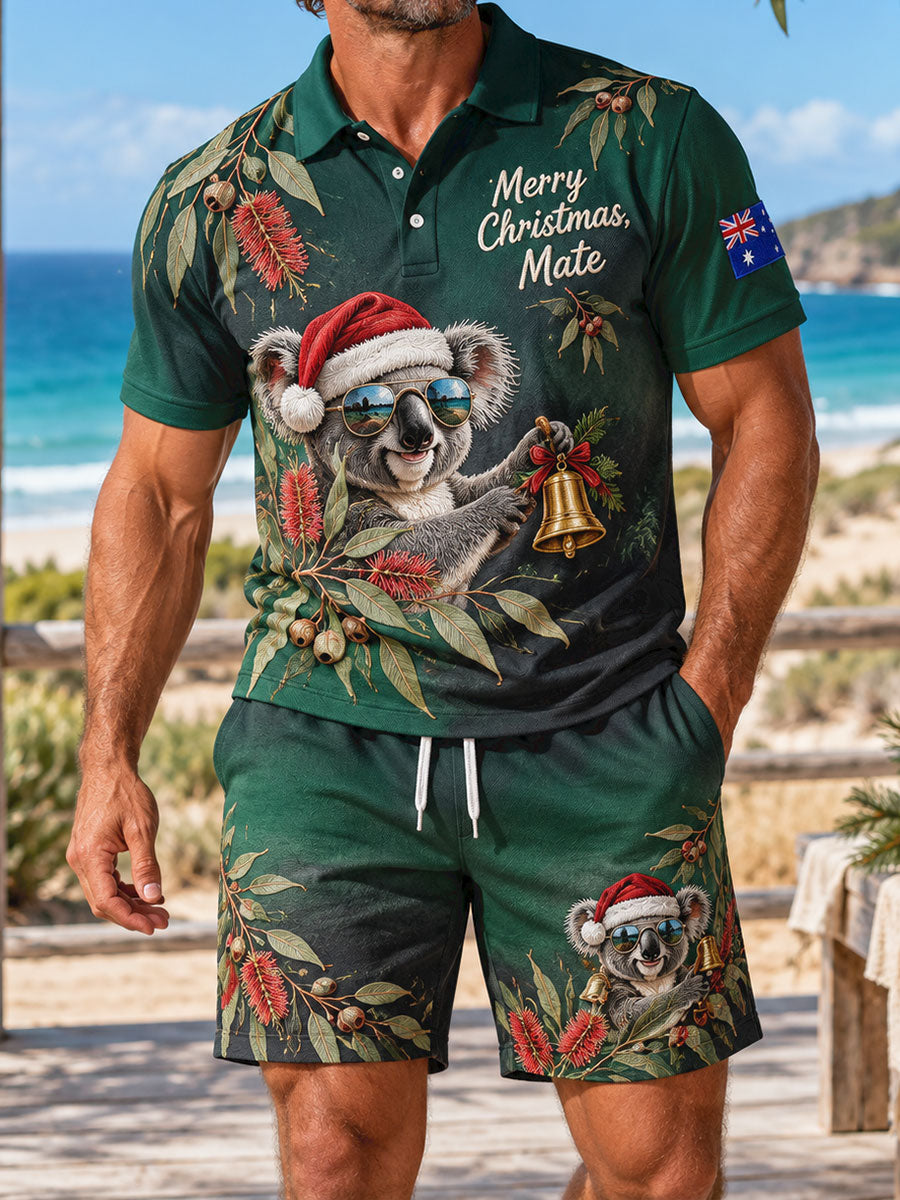 Men's AU Christmas Down Under Art Printed Sets