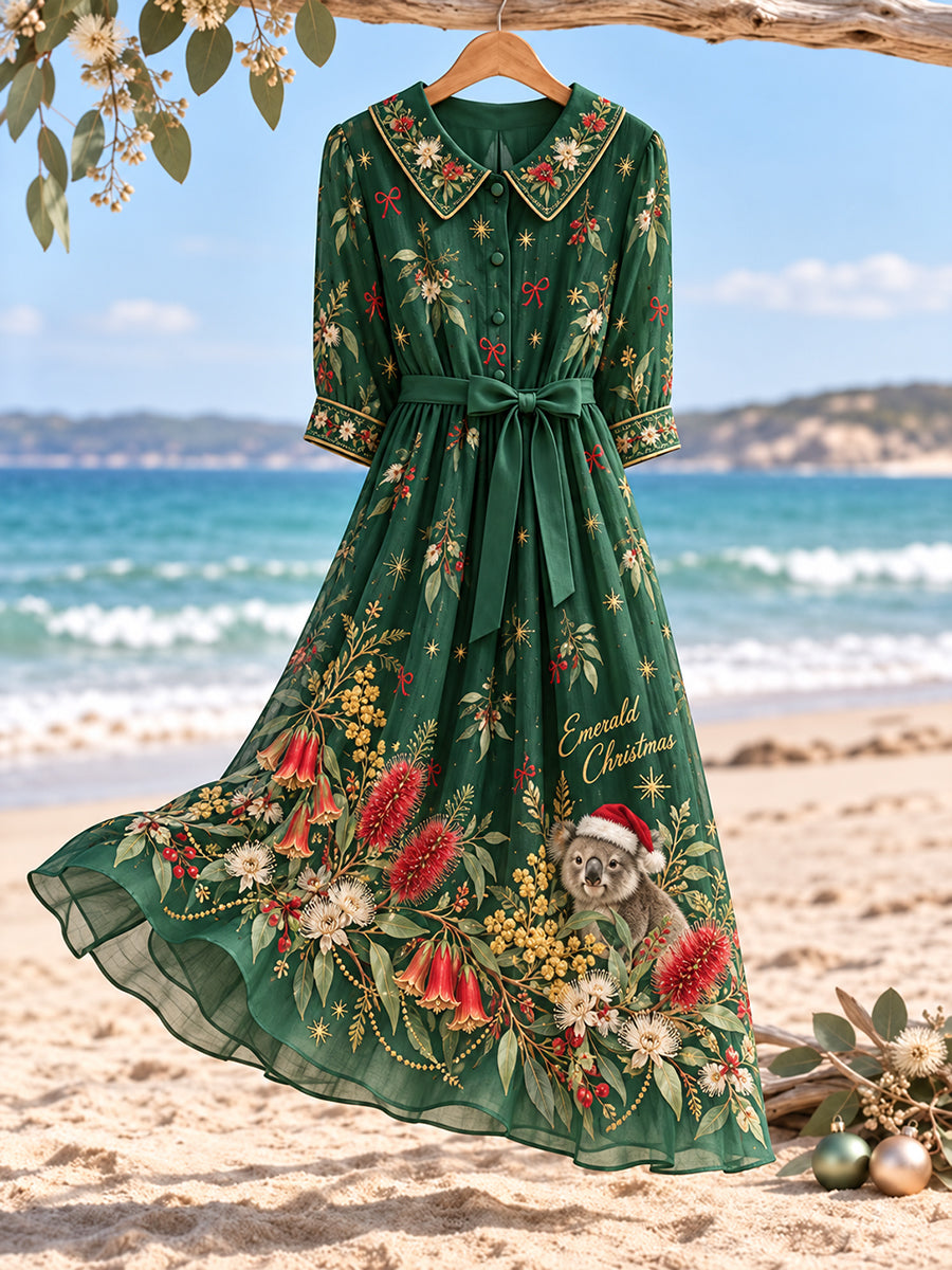 Women's Christmas In Australia  Printed Dress
