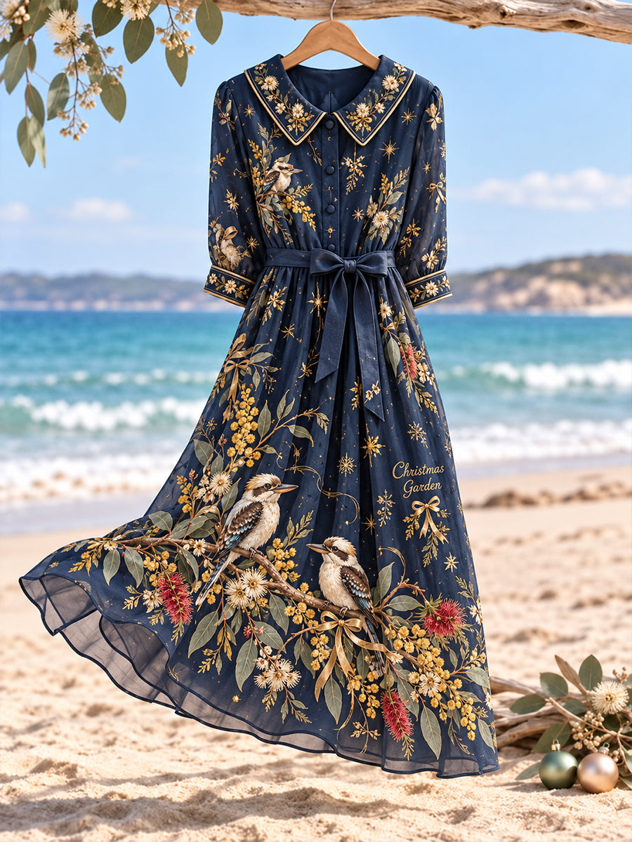 Women's Christmas In Australia  Printed Dress