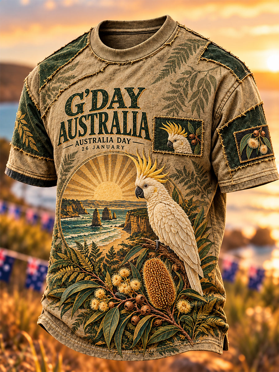 Men's Retro Australia Day Short-Sleeve T-Shirt