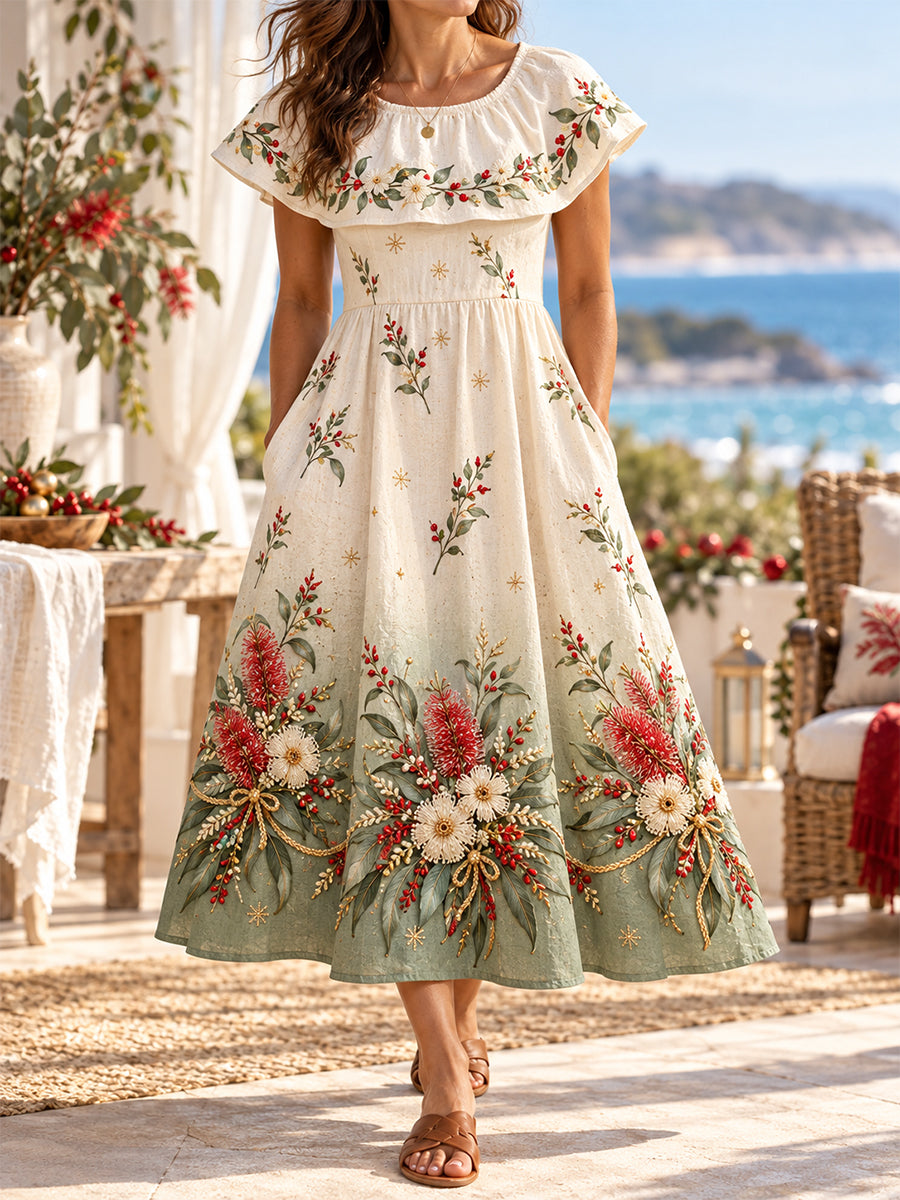 Women's Retro Australian Christmas Dress