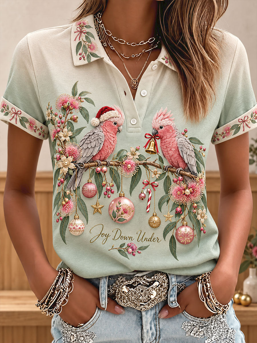 Women's Christmas Art Printed Casual Tops