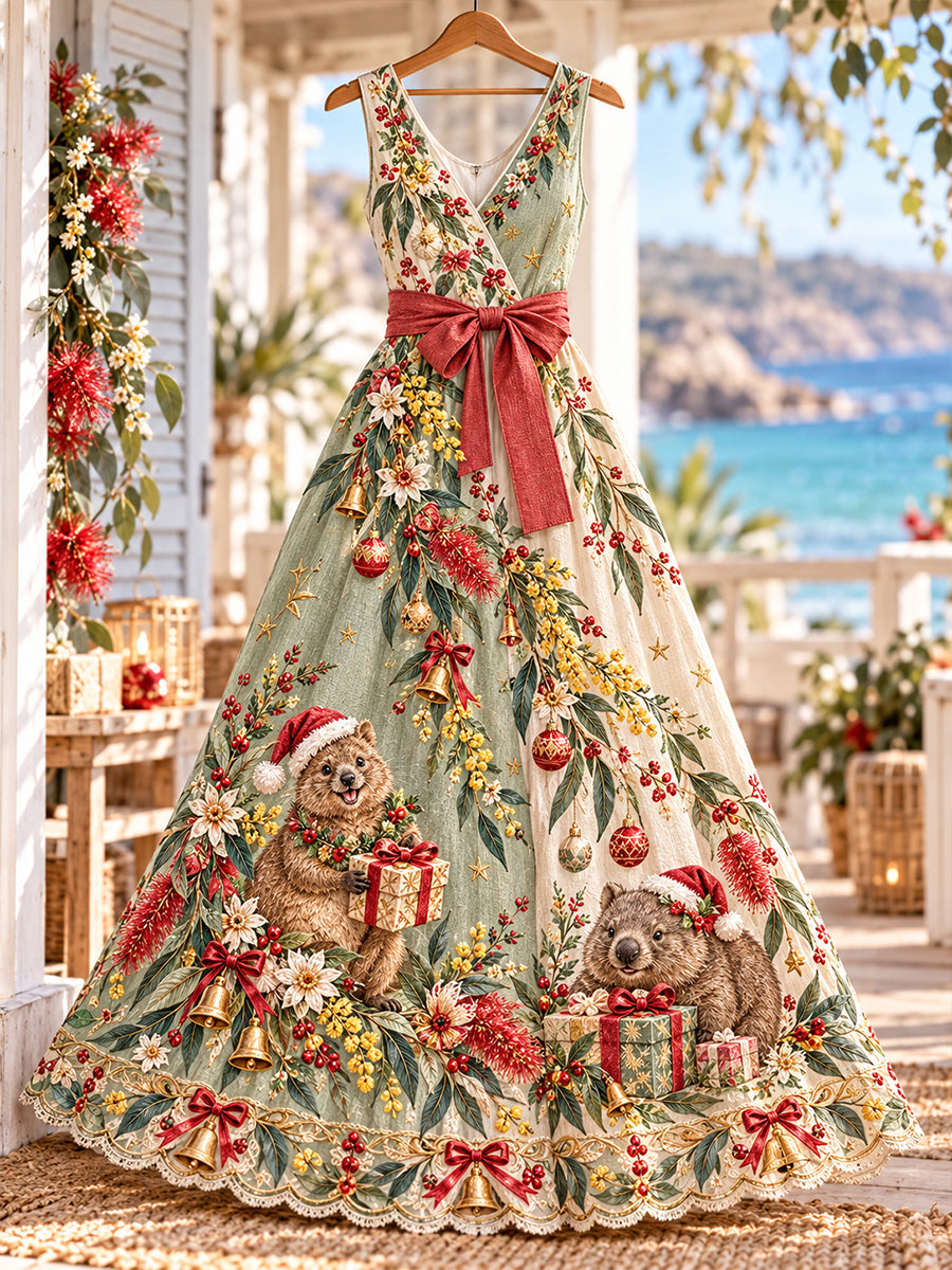 Women's Christmas In  Art Print Casual Dress