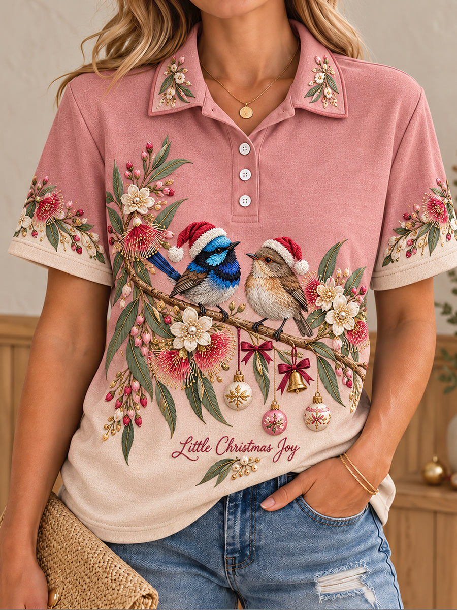 Women's Christmas Art Printed Casual Tops
