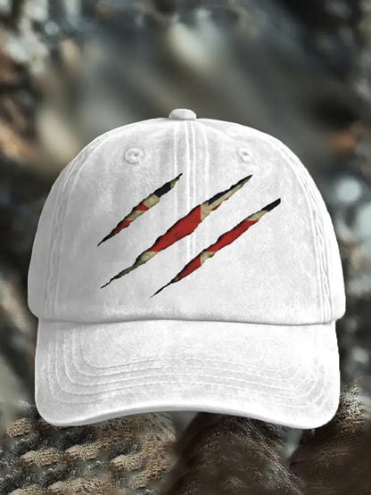 Unisex UK Flg Pride Print Hat White / JM