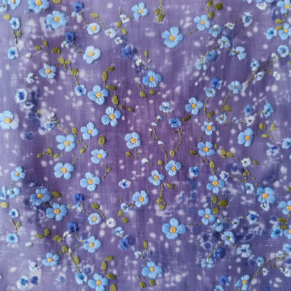 Women’s Purple Forget Me Not Print Alzheimer’s Awareness Dress
