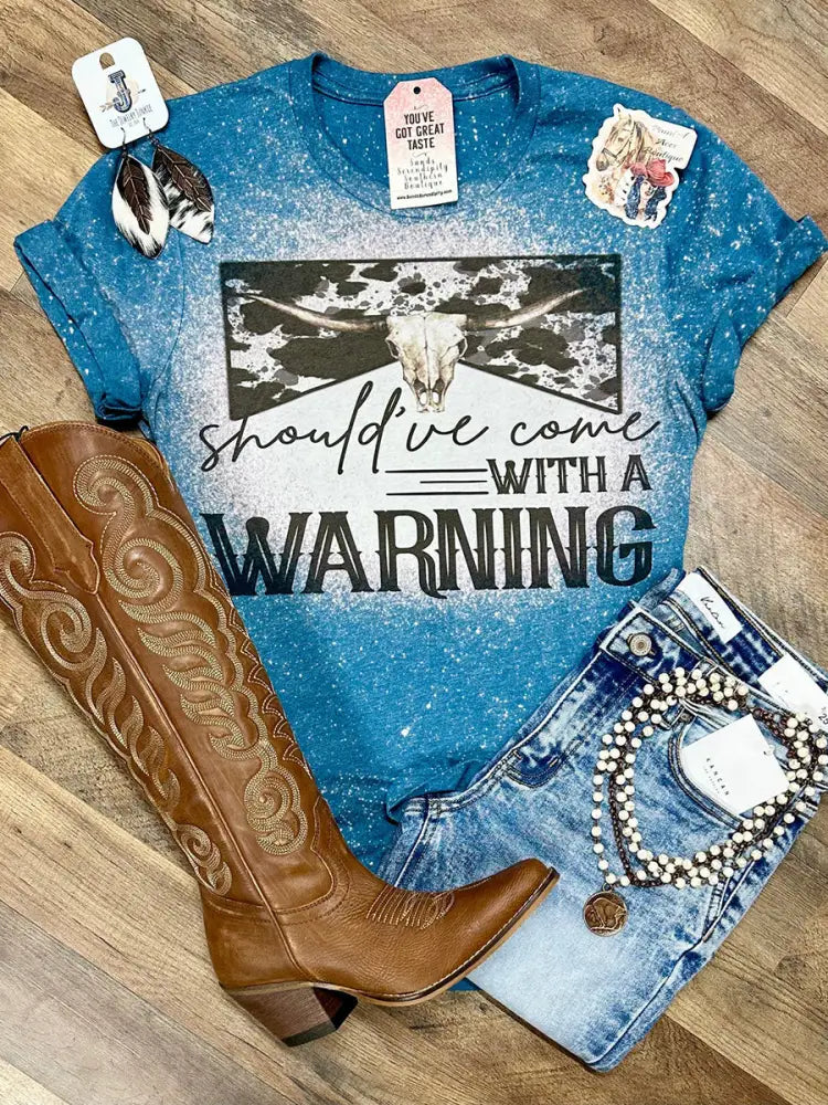 Women’s Should’ve Come With A Warning Printed T-shirt C / S Women’s Clothing