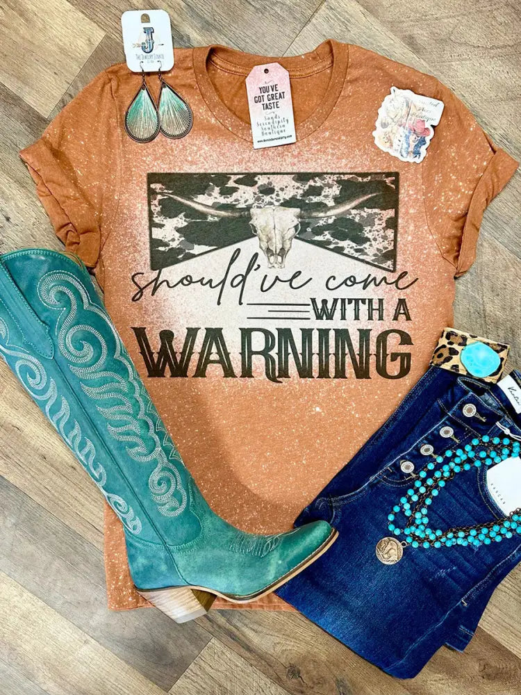 Women’s Should’ve Come With A Warning Printed T-shirt D / S Women’s Clothing