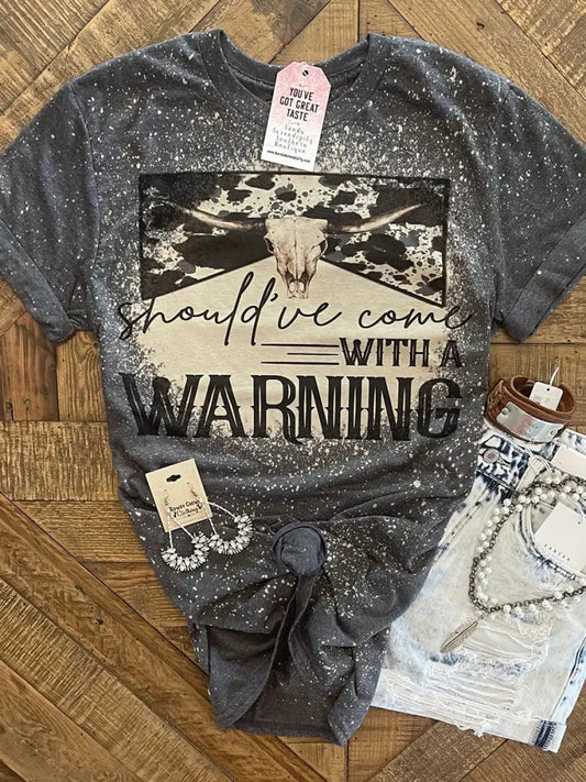 Women’s Should’ve Come With A Warning Printed T-shirt A / S Women’s Clothing